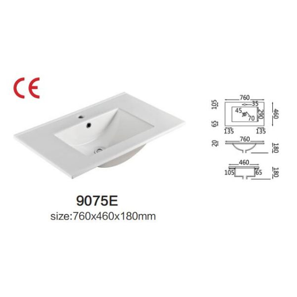 American Standard Bathroom Vanity Sinks Drop In Cupc White Porcelain 700mm