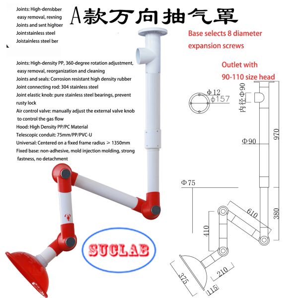 Buy Profesional Laboratory Fume Extractor Standard Szie Or Cutomized at wholesale prices