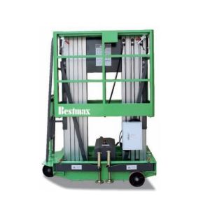 China 9 Meters Height Double Mast Aerial Work Platform With Small Loading Capacity 200Kg on sale