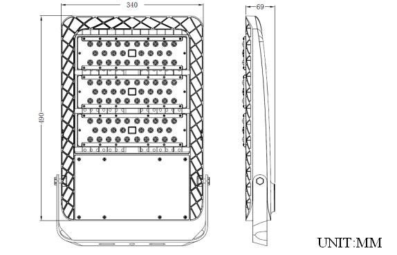 Die Custing Aluminum LED Stadium Light 150W with 160Lm/W High Efficiency for 5 Years Warranty