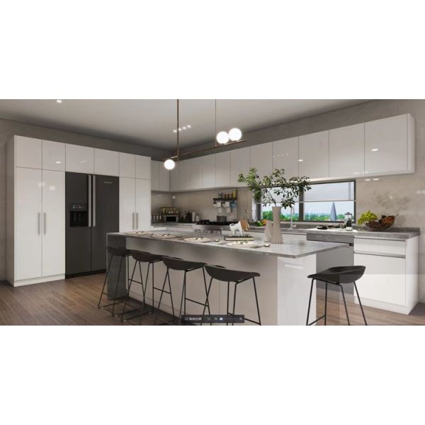 HDF Board Lacquer Kitchen Cabinet Particleboard Classicism Kitchen Cabinets Cupboard