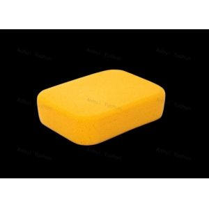 Rectangle Shape Efficient Yellow Tile Grout Sponge In Plastic Bag For Cleaning