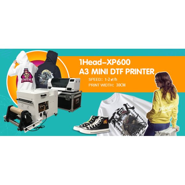 Pigment Ink A3 13 Inch DTF Printer Single XP600 Head White Ink Circulation System