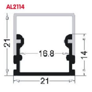 Anodized Finished LED Aluminum Profile For Shop / Kitchen / Home , OEM ODM