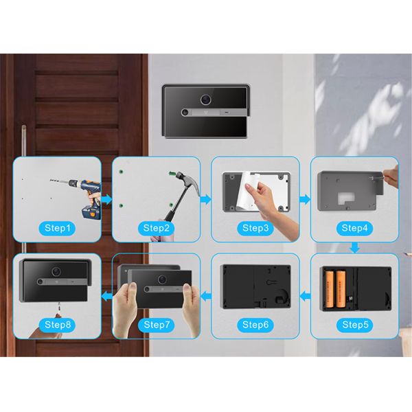 Unistone 2M Video doorbell with Dingdong with 10000mAh Battery(US-VD201)