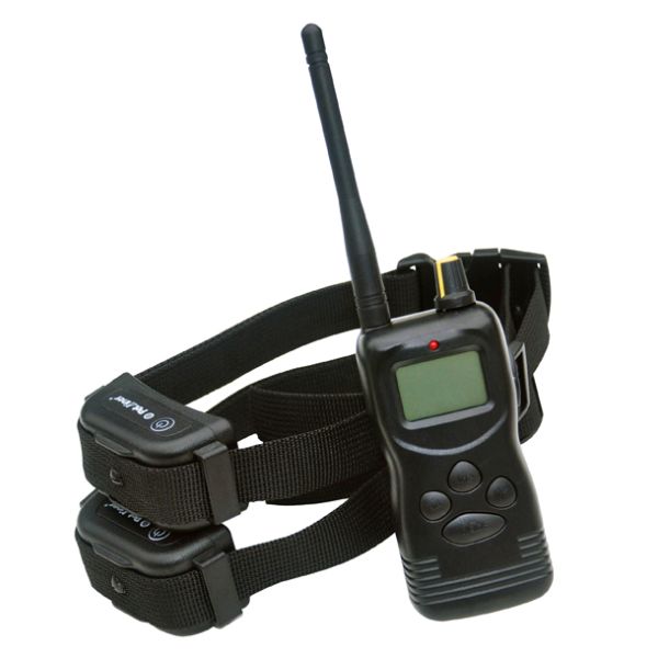 1000m Rechargeable Remote Pet Training Collar With Big LCD For 2 Dogs