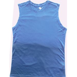 Soft 140gsm Fabric Mens Workout Shirts Sleeveless Comfortable