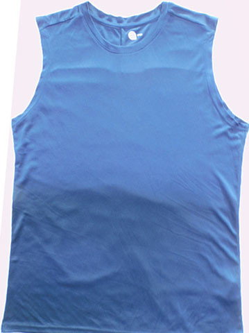 Soft 140gsm Fabric Mens Workout Shirts Sleeveless Comfortable
