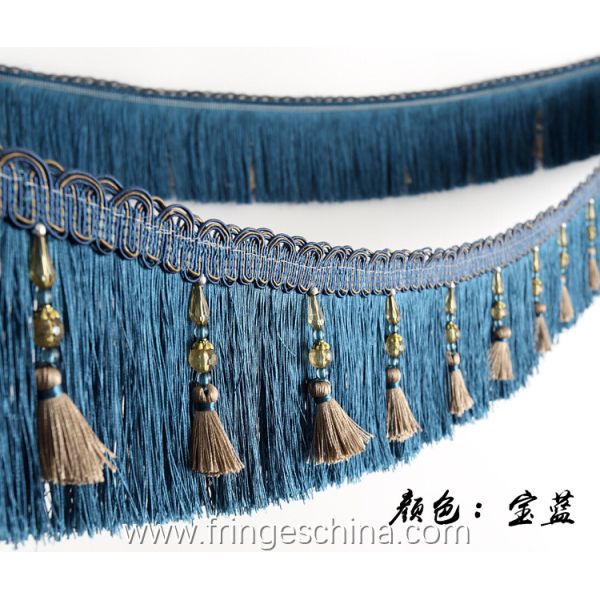 Handmade fashionable chain beads lace tassels fringes for curtain/sofa/pillow/stage decoration