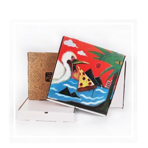 Vanishing Carton White Pizza Boxes Manufacturing Hexagon Square Triangle 14inch