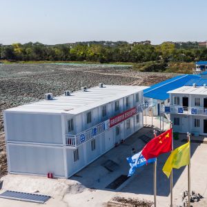 Manufactured Flat Pack Container with Steel Frame Structure and Customized Color