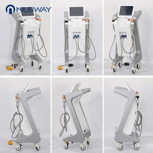 Vertical two handles RF Microneedle skin rejuvenation scan treatment machine
