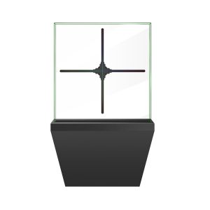 100cm Black Holographic Projection Screen High Resolution With PC + Aluminum