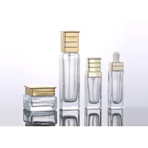 Glass Lotion Toner 120ML 50G Cosmetic Cream Bottle