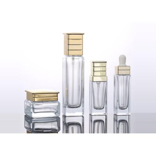 Glass Lotion Toner 120ML 50G Cosmetic Cream Bottle