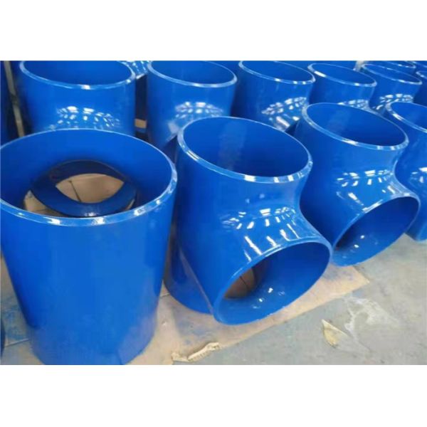 Buy ASME B16.9 Carbon Steel Reducing Tee DIN 2615 Butt Weld Anti Rust Oil at wholesale prices