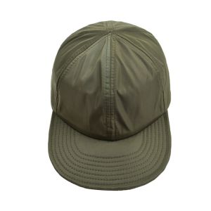 Drawstring Adjustable Flat Brim Shading Camper Cap 62CM Embroidery Pattern