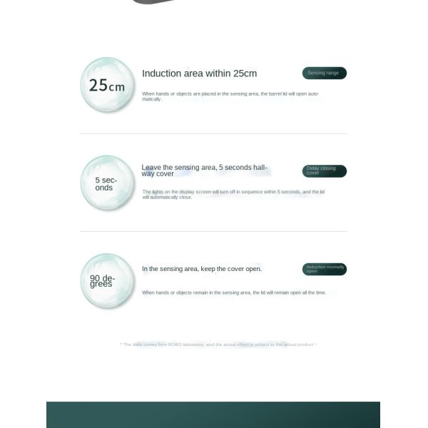 Living Room Home Kitchen Automatic Storage Bin with Lid Factory Wholesale Smart Sensor Stainless Steel Trash Can