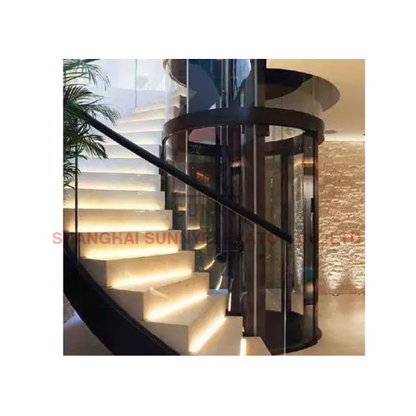 Buy 2 - 5 Person Residential Home Elevators With Glass Shaft And PVC Floor at wholesale prices