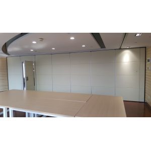 Conference Room Folding Operable Partition Walls Aluminum Hanging Suspension