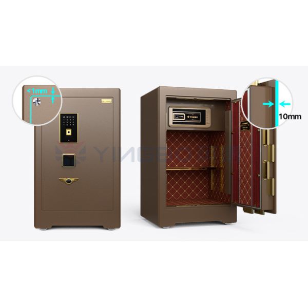 Dual Alarm Luxury Safe Box Fingerprint Lock Solid Steel For Security YB/ZY-70