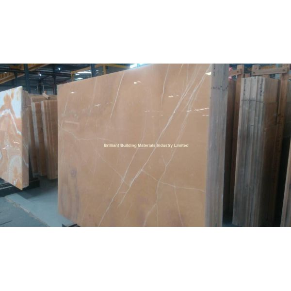 Buy Orange Jade Slab, Natural Polished Yellow Onyx Slab at wholesale prices