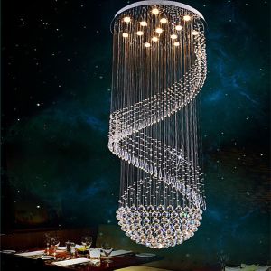 China Classical Style Raindrop Staircase Pendant Light Height 1500mm on sale