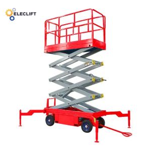 Aluminum Steel Electric Mobile Scissor Lift With Outriggers