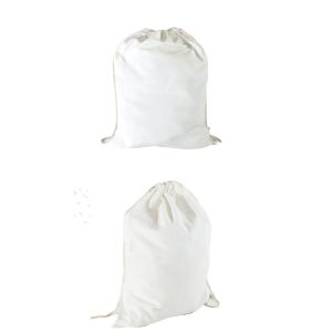 Logo Printing Sublimation Canvas Bags Storage Sublimation Drawstring Bag