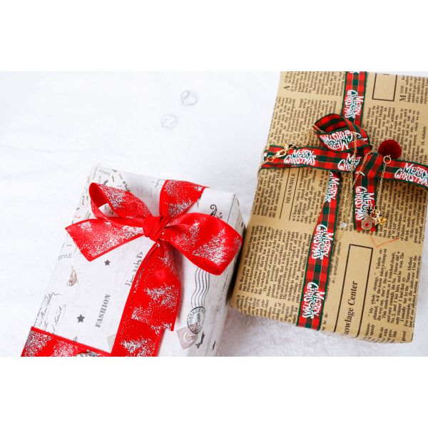 ribbon 1 yard Luxury Christmas Ribbon custom for gift packing birthday merry Christmas Gift Ribbon set