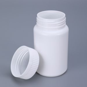 SCREW CAP Frosted White HDPE Plastic Pill Bottle Container for Capsules Storage