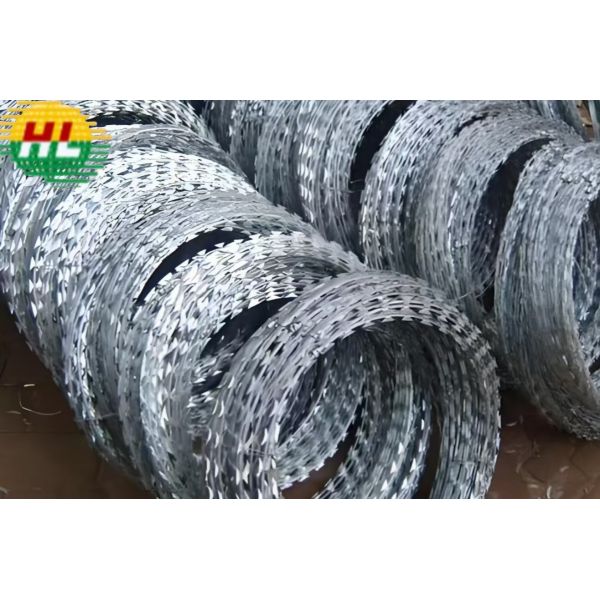 Buy 600mm Hot Dip Galvanized Razor Barbed Wire Protective Netting at wholesale prices