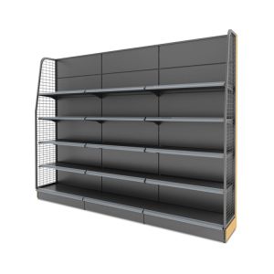 Metallic Supermarket Shelf Light Duty Gondola Display Rack