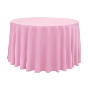 Oil Proof Heavyweight Plastic Tablecloths Round Shape With Minimal Transparency