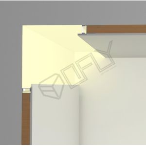 40*16mm Plaster LED Alu Profile With PC Cover For LED Strip Lighting