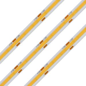 12v 24v flexible tape rope light flex white dotless luces flip chip fob cob led