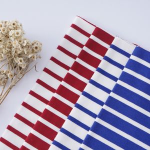 Combing Striped Cotton Fabric 185cm Yarn Dyed Sweatshirt Material