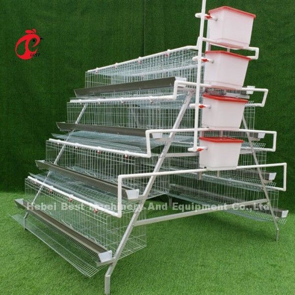 Best Selling A Type 4 Tiers Hot Galvanized Automatic Chicken Battery Cages For