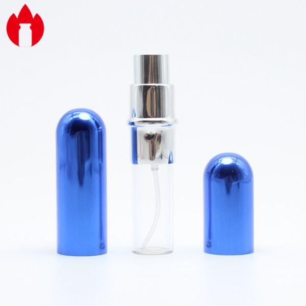Blue 5ml Perfume Glass Vial With Screw Neck Shape