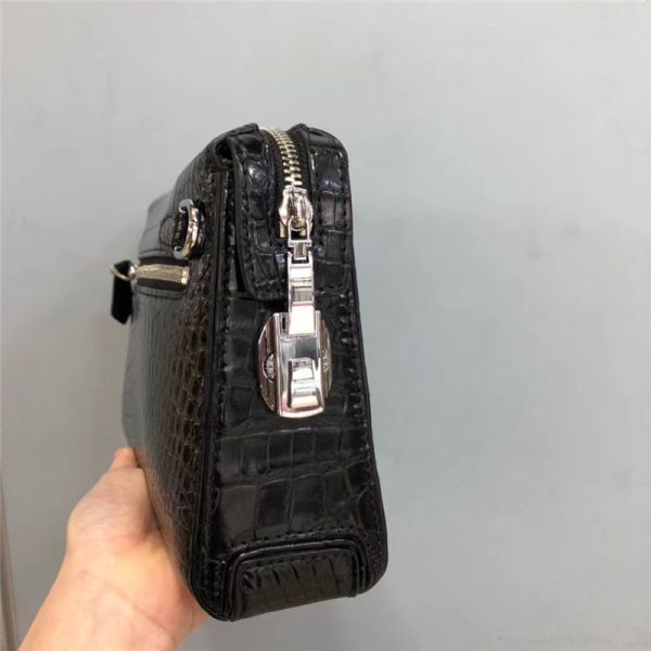 Authentic Crocodile Belly Skin Passcode Closure Men Clutch Bag Card Holders Genuine Alligator Leather Male Wristlets Bag