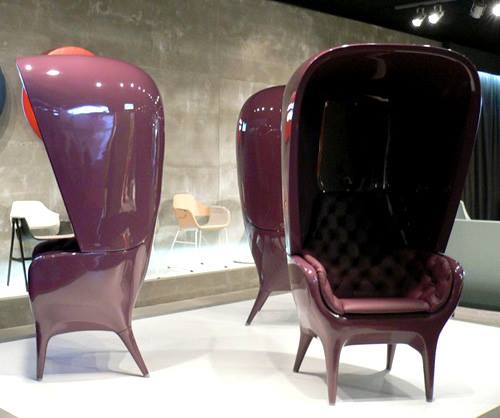 Hat Style Fiberglass Arm Chair Modern Relaxing Durable FRP For Leisure