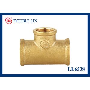 Quality Female X Female X Female 1&quot; Brass Reducing Tee for sale