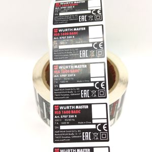 PMS Adhesive Label Stickers Glossy TPU Industrial Vinyl Sticker Paper