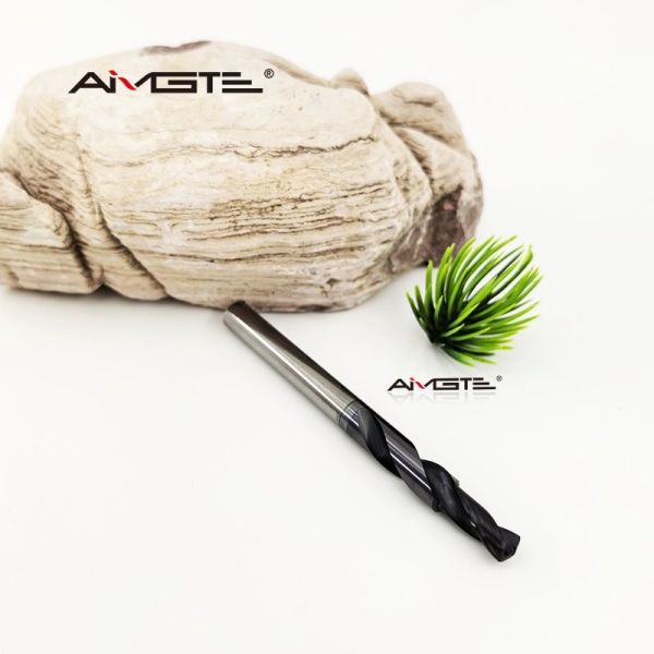 2 Flute Through Coolant Drill AlTiN Coated CNC Milling Tool High Precision For Hard Steel Stainless