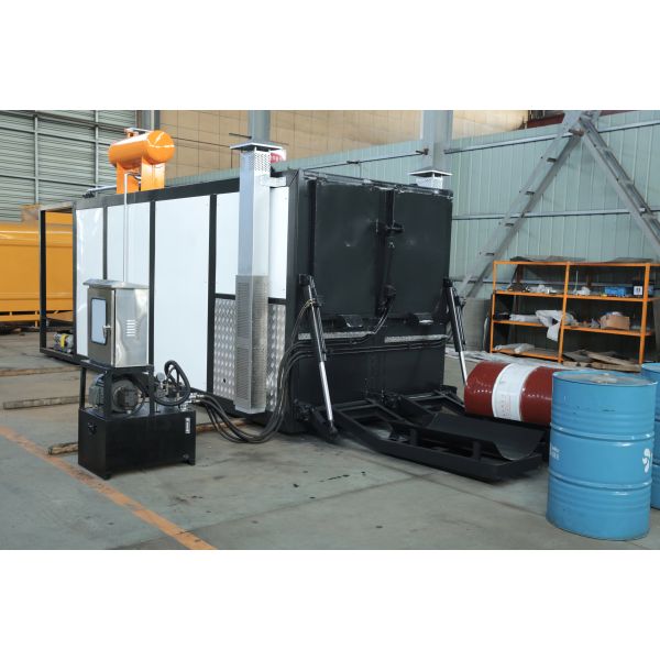 12CBM Bitumen Drum Decanter Hydraulic Heating Drummed Decanter Asphalt Melting Equipment