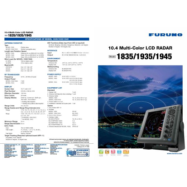 FURUNO Marine ARPA Radar