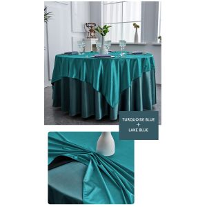 Customized Polyester Wedding Banquet Table Cloth Dobby Pattern
