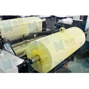PLC Control Non Woven Fabric Roll Cutting Machine Machine Color Customized