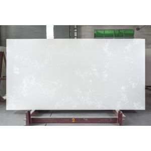 High Ridigity White Calacatta Artificial Quartz Stone Benchtop With SGS