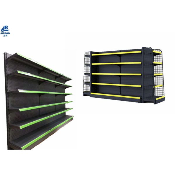 Multifunction Grocery Store Shelving Systems , Dustproof Readymade Showroom